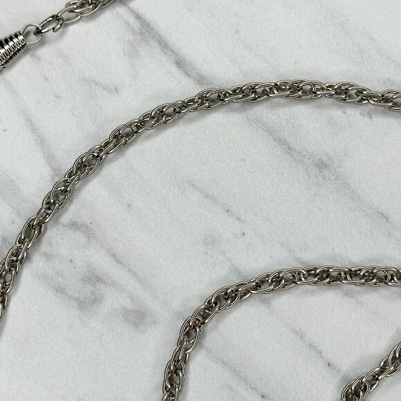 Silver Tone Skinny Chain Link Purse Handbag Bag Replacement Strap - Picture 7 of 10